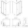 Mexen Mist-F skládací sprchový kout levý 80 x 120 cm, transparentní, kartáčovaná zbraňová šedá