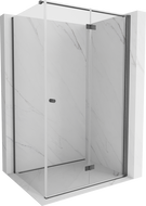 Mexen Mist-F skládací sprchový kout pravý 75 x 100 cm, transparentní, kartáčovaný gun gray - 8A6T-075-100-66-00-P