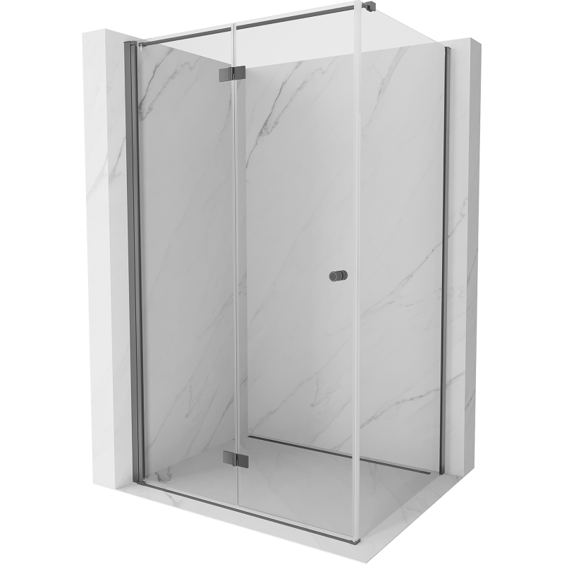 Mexen Mist-F skládací sprchový kout levý 70 x 75 cm, transparentní, gun metal - 8A6T-070-075-95-00-L