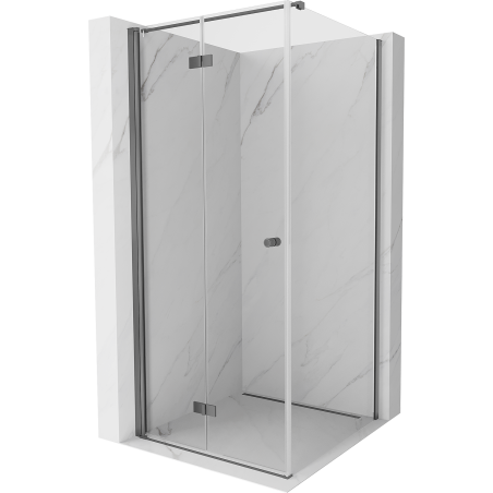 Mexen Mist-F skládací sprchový kout levý 90 x 90 cm, transparentní, gun metal - 8A6T-090-090-95-00-L
