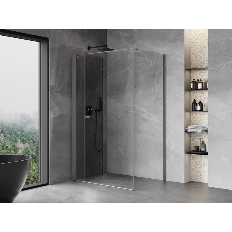 Mexen Mist-F skládací sprchový kout levý 110 x 100 cm, čirý, gun metal - 8A6T-110-100-95-00-L