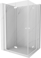 Mexen Mist-F Dvojitá skládací sprchová kabina levá 100 x 80 cm, transparentní, bílá - 8A6-100L-080P-20-00