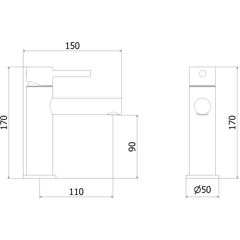 Mexen Elba umyvadlová baterie, bílá - 74100-20