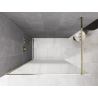 Mexen Kioto sprchová stěna Walk-in 150 x 200 cm, bílá ombre 8 mm, zlatá - 800-150-101-50-86
