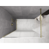 Mexen Kioto sprchová zástěna Walk-in 90 x 200 cm, bílý ombre 8 mm, zlatá - 800-090-101-50-86