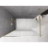 Mexen Kioto sprchová stěna Walk-in 150 x 200 cm, ombre bílá 8 mm, zlatá kartáčovaná - 800-150-101-55-86