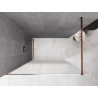 Mexen Kioto sprchová stěna Walk-in 150 x 200 cm, bílá ombre 8 mm, růžové zlato - 800-150-101-60-86