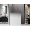 Mexen Kioto sprchová stěna Walk-in 100 x 200 cm, bílý ombre 8 mm, kartáčovaná měď - 800-100-101-65-86