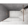 Mexen Kioto Sprchová stěna Walk-in 110 x 200 cm, bílý ombre 8 mm, kartáčovaná měď - 800-110-101-65-86