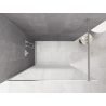 Mexen Kioto sprchová stěna Walk-in 110 x 200 cm, ombre bílá 8 mm, kartáčovaný nikl - 800-110-101-97-86