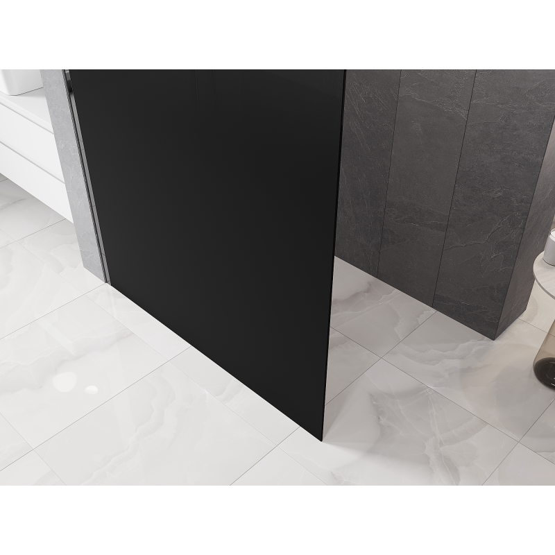 Mexen Kioto Sprchová stěna Walk-in 80 x 200 cm, černé ombre 8 mm, chrom - 800-080-101-01-76
