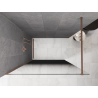 Mexen Kioto sprchová stěna Walk-in 140 x 200 cm, ombre černá 8 mm, kartáčovaná měď - 800-140-101-65-76