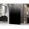 Mexen Kioto Sprchová stěna Walk-in 90 x 200 cm, ombre černá 8 mm, kartáčovaná gun gray - 800-090-101-66-76