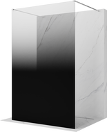 Mexen Kioto volně stojící sprchová stěna 100 x 200 cm, černé ombré 8 mm, chrom - 800-100-002-01-76
