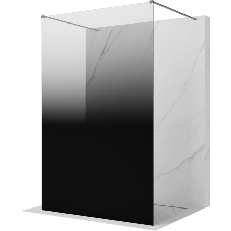 Mexen Kioto volně stojící sprchová stěna 120 x 200 cm, ombre černá 8 mm, gun metal - 800-120-002-95-76