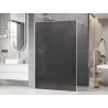 Mexen Kioto sprchová stěna Walk-in 90 x 200 cm, crackle grafit 12 mm, bílá - 800-090-101-20-44-X