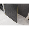 Mexen Kioto sprchová stěna Walk-in 70 x 200 cm, crackle grafit 12 mm, zlatá kartáčovaná - 800-070-101-55-44-X