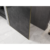 Mexen Kioto sprchová stěna Walk-in 90 x 200 cm, crackle grafit 12 mm, zlato kartáčované - 800-090-101-55-44-X