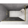 Mexen Kioto sprchová stěna Walk-in 70 x 200 cm, crackle grafit 12 mm, zlatá kartáčovaná - 800-070-101-55-44-X