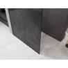 Mexen Kioto sprchová stěna Walk-in 90 x 200 cm, crackle grafit 12 mm, kartáčovaná gun gray - 800-090-101-66-44-X