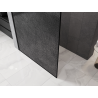 Mexen Kioto sprchová zástěna Walk-in 130 x 200 cm, crackle grafit 12 mm, černá - 800-130-101-70-44-X