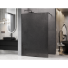 Mexen Kioto sprchová zástěna Walk-in 130 x 200 cm, crackle grafit 12 mm, černá - 800-130-101-70-44-X