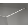 Mexen Kioto Sprchová stěna Walk-in 90 x 200 cm, kraklovaný grafit 12 mm, kartáčovaný nikl - 800-090-101-97-44-X