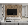 Mexen Lam-SF 01 akustické nástěnné lamely 280 x 30 cm, plsť 9 mm, technická dýha, bělený dub - S106-280-01-040