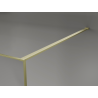 Mexen Kioto sprchová stěna Walk-in 130 x 200 cm, průhledné crackle 12 mm, zlatá kartáčovaná - 800-130-101-55-04-X