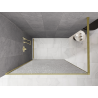 Mexen Kioto sprchová stěna Walk-in 90 x 200 cm, crackle transparentní 12 mm, zlatá kartáčovaná - 800-090-101-55-04-X