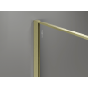 Mexen Kioto sprchová stěna Walk-in 90 x 200 cm, crackle transparentní 12 mm, zlatá kartáčovaná - 800-090-101-55-04-X