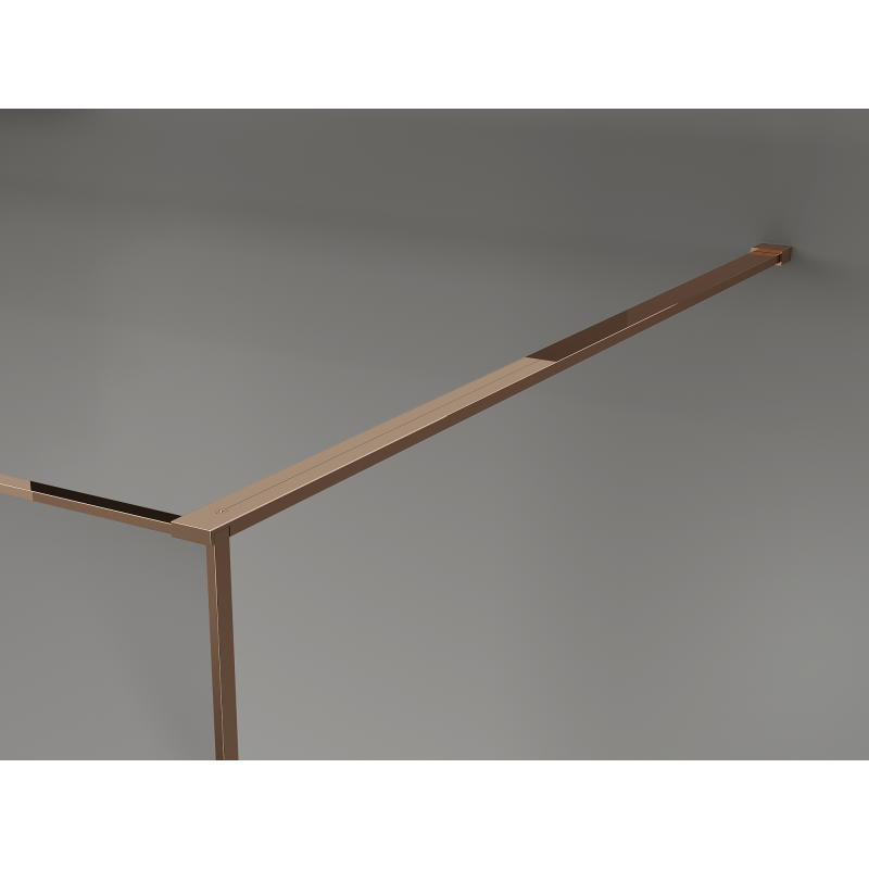 Mexen Kioto Sprchová stěna Walk-in 70 x 200 cm, crackle transparentní 12 mm, růžové zlato - 800-070-101-60-04-X