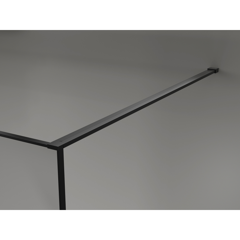 Mexen Kioto sprchová stěna Walk-in 130 x 200 cm, crackle transparentní 12 mm, černá - 800-130-101-70-04-X