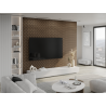 Mexen Lam-SF 02 akustické stěnové lamely 280 x 30 cm, plstěné 9 mm, technická dýha, Tmavý Ořech - S106-280-02-044