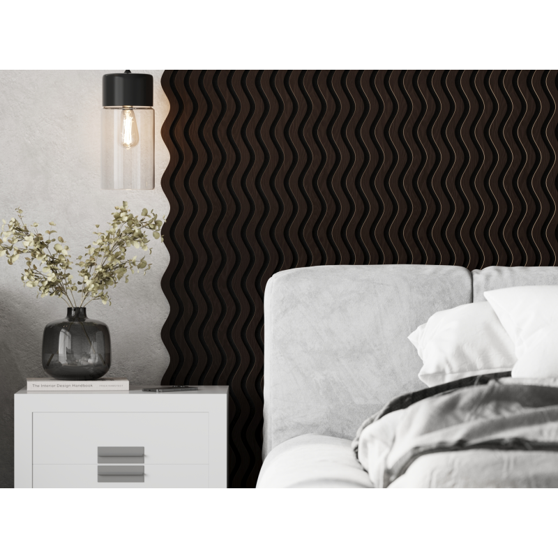 Mexen Lam-SF 02 akustické nástěnné lamely 280 x 30 cm, plsť 9 mm, technická dýha, Černý Dub - S106-280-02-046