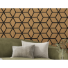 Mexen Form 02 akustický nástěnný panel 81 x 66 cm (4 ks), plsť 9 mm, technická dýha, Dub Classic - S111-81667-02-041