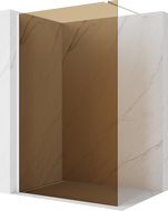 Mexen Kioto sprchová stěna Walk-in 70 x 200 cm, bronz 8 mm, bílá - 800-070-101-20-32