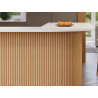 Mexen Ovalo 02 lamely stěnové rýhované elastické 280 x 36 cm, technická dýha, Bělený Dub - S130-280-02-040