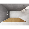 Mexen Kioto sprchová stěna Walk-in 90 x 200 cm, bronz 8 mm, bílá - 800-090-101-20-32