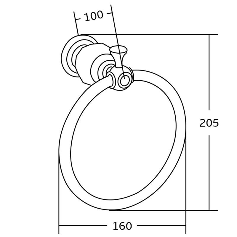 Mexen Estela držák na ručník, černý - 7011532-70