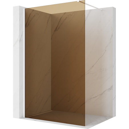 Mexen Kioto sprchová stěna Walk-in 130 x 200 cm, bronz 8 mm, bílá - 800-130-101-20-32