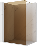 Mexen Kioto Sprchová stěna Walk-in 110 x 200 cm, bronz 8 mm, zlatá - 800-110-101-50-32