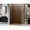 Mexen Kioto sprchová stěna Walk-In 130 x 200 cm, hnědá 8 mm, zlatá - 800-130-101-50-32