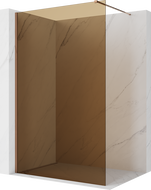 Mexen Kioto sprchová stěna Walk-in 110 x 200 cm, bronz 8 mm, růžové zlato - 800-110-101-60-32