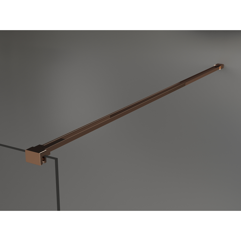 Mexen Kioto sprchová stěna Walk-in 130 x 200 cm, bronz 8 mm, růžové zlato - 800-130-101-60-32