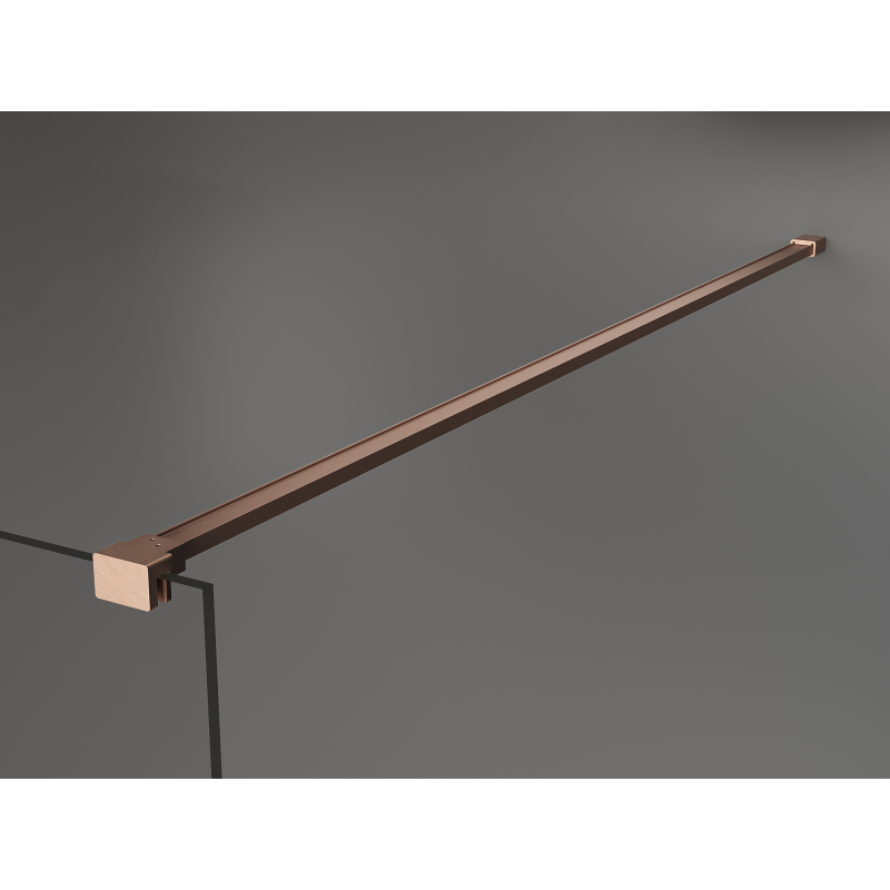 Mexen Kioto Sprchová stěna Walk-in 70 x 200 cm, bronz 8 mm, kartáčovaná měď - 800-070-101-65-32