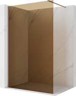 Mexen Kioto sprchová stěna Walk-in 80 x 200 cm, bronz 8 mm, kartáčovaná měď - 800-080-101-65-32