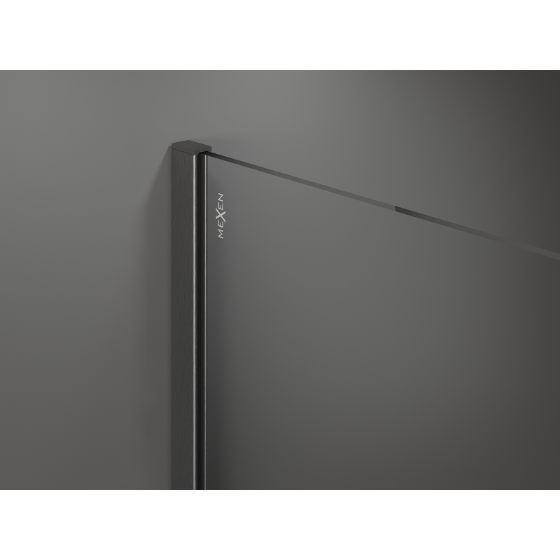 Mexen Kioto sprchová stěna Walk-in 80 x 200 cm, hnědá 8 mm, gun gray kartáčovaný - 800-080-101-66-32