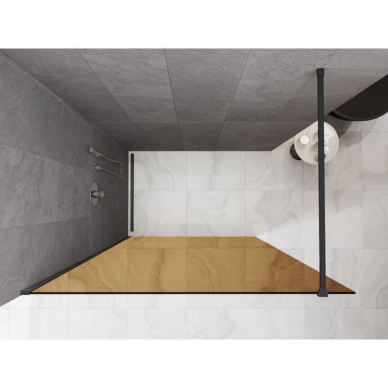 Mexen Kioto sprchová stěna Walk-in 110 x 200 cm, bronz 8 mm, gun gray kartáčovaný - 800-110-101-66-32