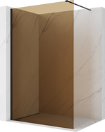 Mexen Kioto sprchová stěna Walk-in 120 x 200 cm, bronz 8 mm, černá - 800-120-101-70-32